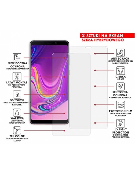 PANCERNE SZKŁO HYBRYDOWE SAMSUNG GALAXY A9 2018 I APARAT