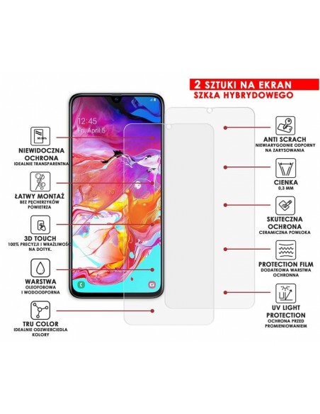 PANCERNE SZKŁO HYBRYDOWE SAMSUNG GALAXY A70 I APARAT