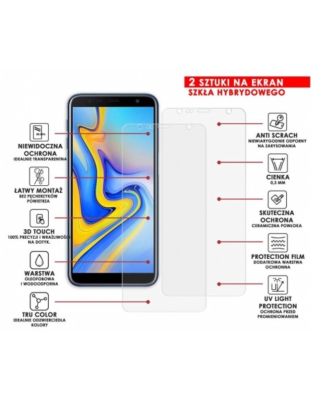 PANCERNE SZKŁO HYBRYDOWE SAMSUNG GALAXY J6 PLUS I APARAT