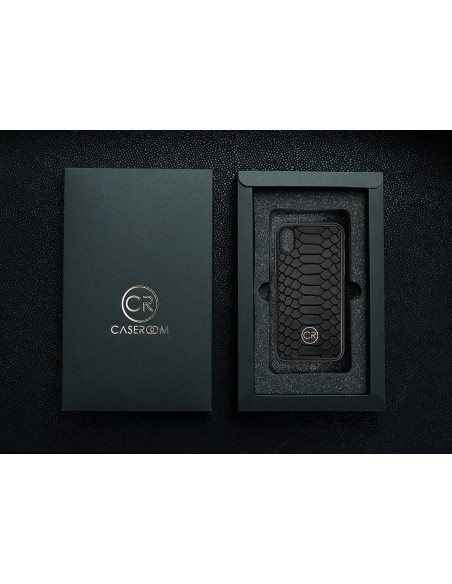 APPLE iPhone XS - skóra pyton czarna