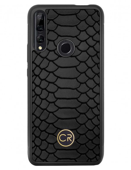 Etui premium skórzane, case na smartfon HUAWEI Y9 PRIME 2019. Skóra pyton czarna ze złotą blaszką. Etui premium skórzane, case na smartfon HUAWEI Y9 PRIME 2019. Skóra pyton czarna ze złotą blaszką.