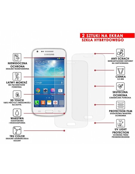 PANCERNE SZKŁO HYBRYDOWE SAMSUNG GALAXY CORE PLUS I APARAT