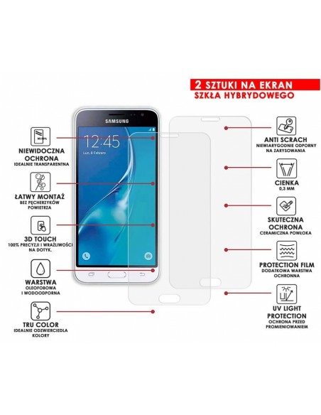 PANCERNE SZKŁO HYBRYDOWE SAMSUNG GALAXY J3 2016 I APARAT