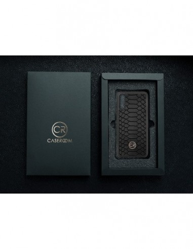 SAMSUNG GALAXY A50 - skóra pyton czarna