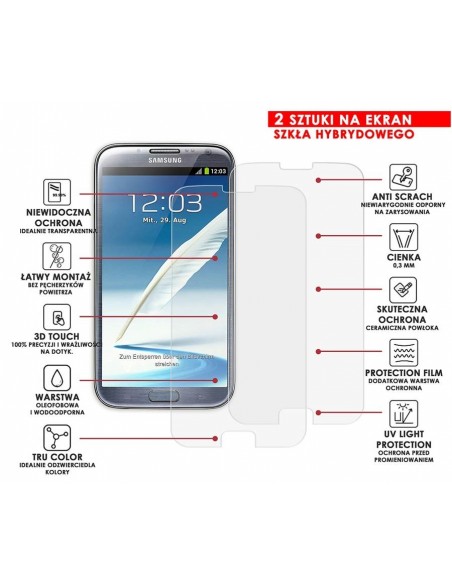 PANCERNE SZKŁO HYBRYDOWE SAMSUNG GALAXY NOTE 2 I APARAT