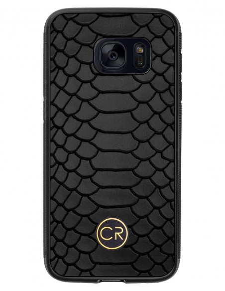 SAMSUNG GALAXY S7 - skóra pyton czarna