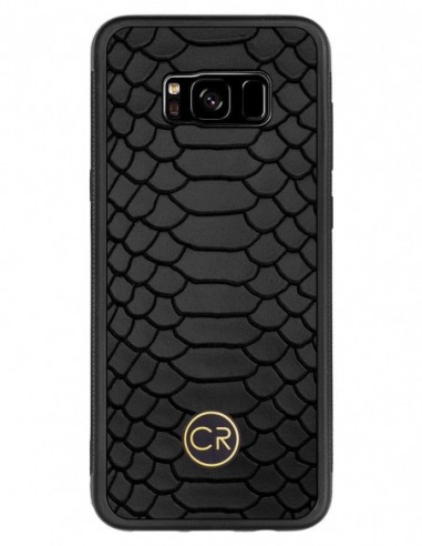 SAMSUNG GALAXY S8 PLUS - skóra pyton czarna