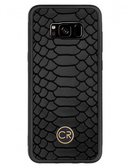 SAMSUNG GALAXY S8 PLUS - skóra pyton czarna