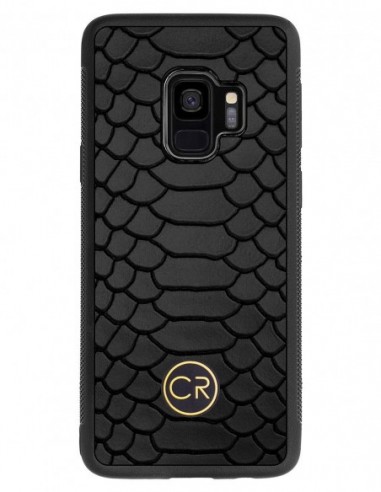 SAMSUNG GALAXY S9 - skóra pyton czarna