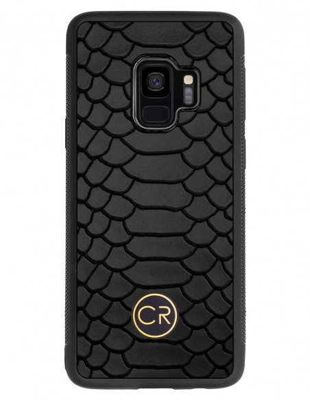 SAMSUNG GALAXY S9 - skóra pyton czarna