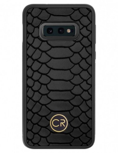 SAMSUNG GALAXY S10E - skóra pyton czarna