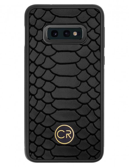 SAMSUNG GALAXY S10E - skóra pyton czarna
