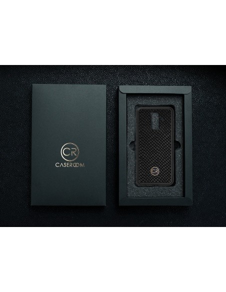 SAMSUNG GALAXY A6 PLUS - skóra iguana czarna