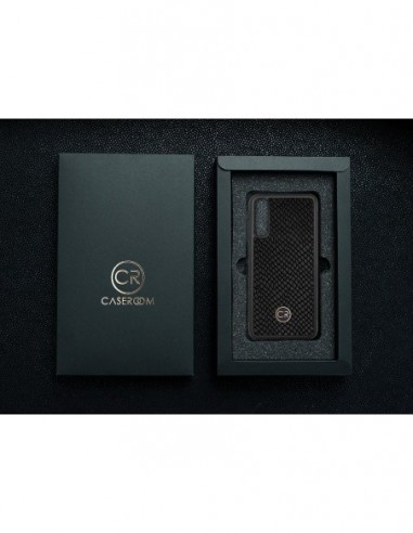 SAMSUNG GALAXY A70 - skóra iguana czarna