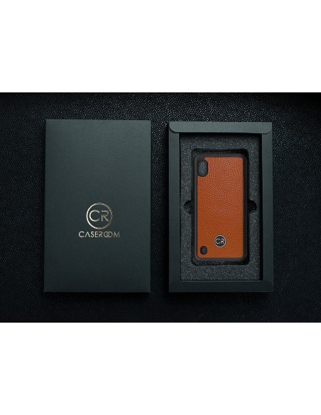 Etui premium skórzane, case na smartfon SAMSUNG GALAXY A10. Skóra floater ruda ze złotą blaszką. Etui premium skórzane, case na smartfon SAMSUNG GALAXY A10. Skóra floater ruda ze złotą blaszką.