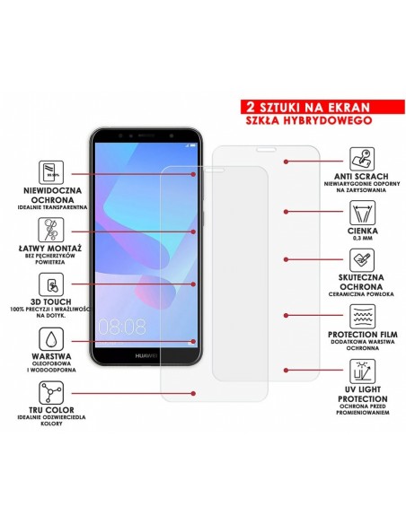 PANCERNE SZKŁO HYBRYDOWE HUAWEI Y6 PRIME 2018