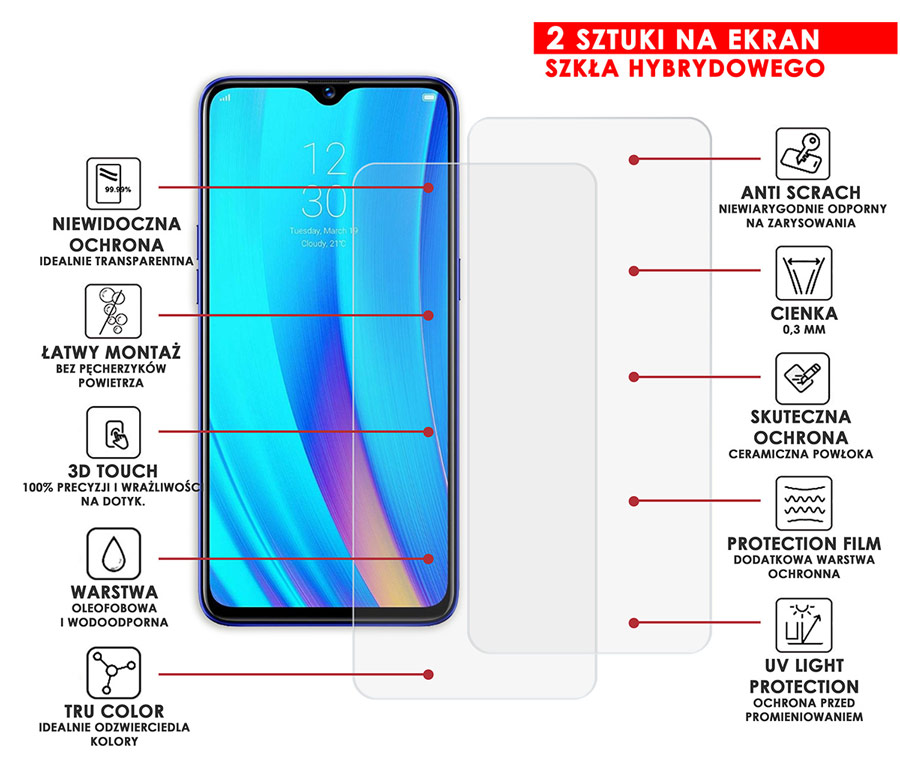 PANCERNE SZKŁO HYBRYDOWE OPPO REALME 3 PRO