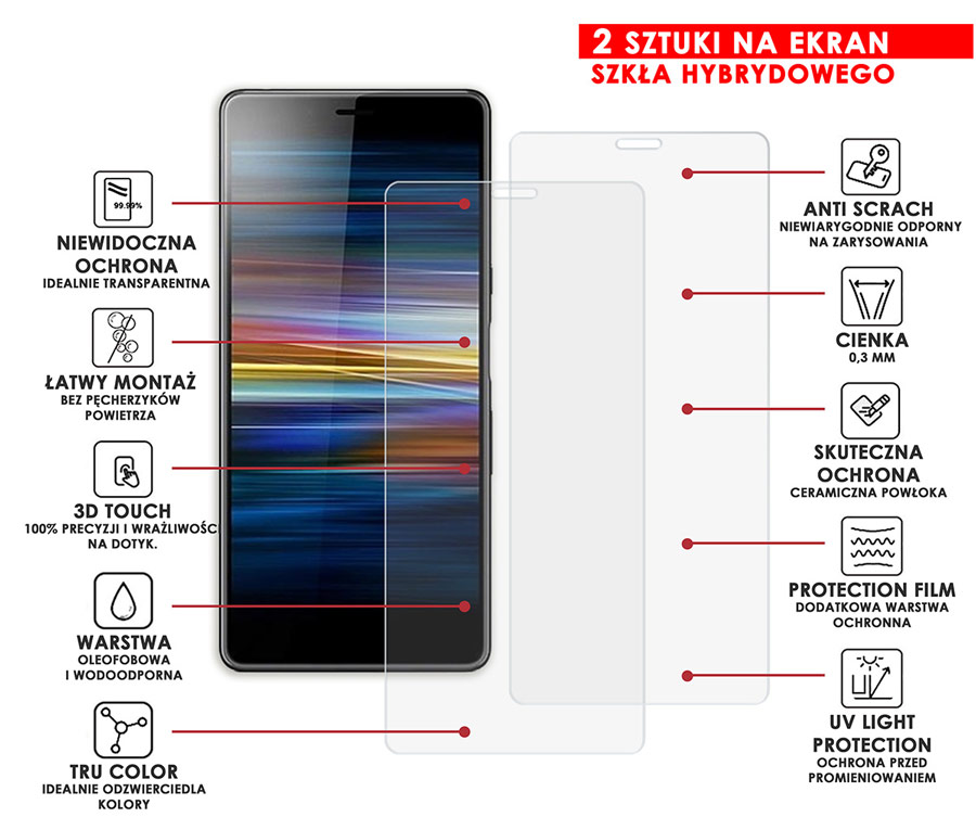 PANCERNE SZKŁO HYBRYDOWE SONY XPERIA L3